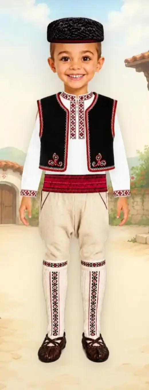 Кадър от фолклорната игра за момче